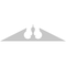 Ekena Millwork Acorn Architectural Grade PVC Pediment, 60"W x 15"H x 2-3/4"P (Pitch 6/12) PEDPS060X150ACR00 - alternate 6